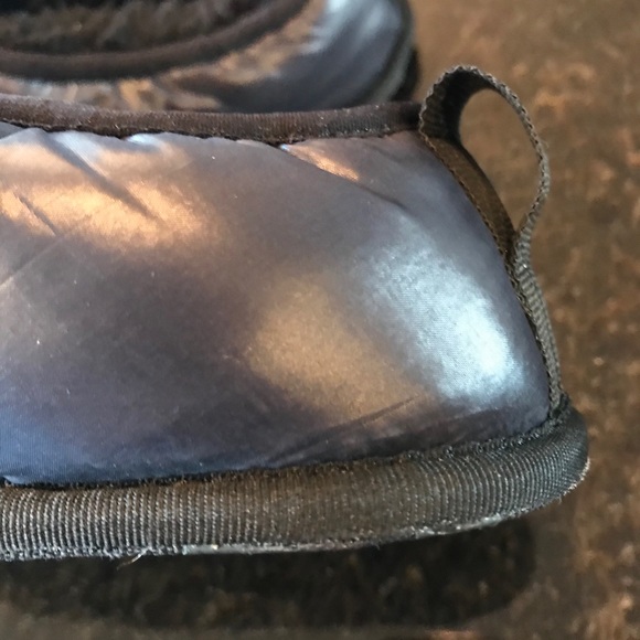 New Sorel Hadley Slippers, Black Slides, Faux Fux Lined Slip-Ons, Puffy Slipper - Picture 3 of 12